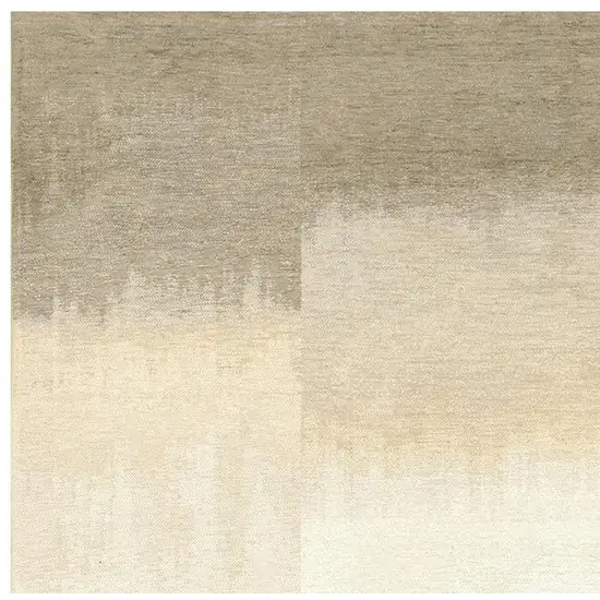Gray And White Abstract Washable Area Rug With UV Protection Photo 4