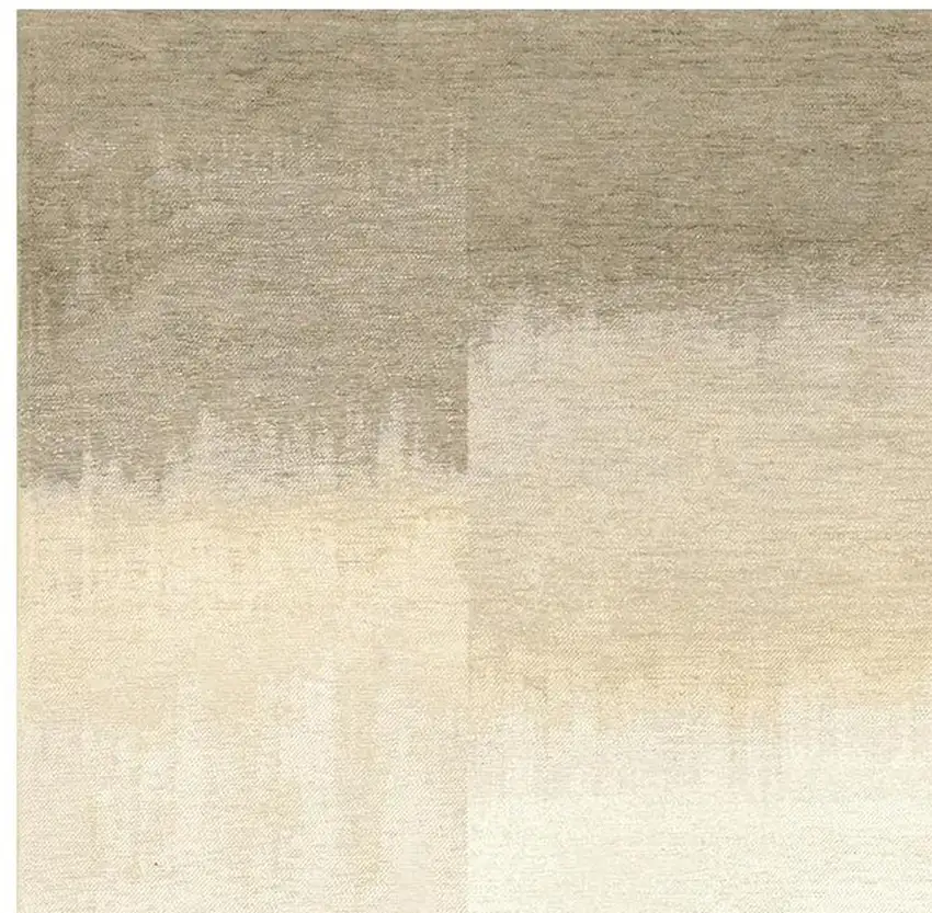 Gray And White Abstract Washable Area Rug With UV Protection Photo 4