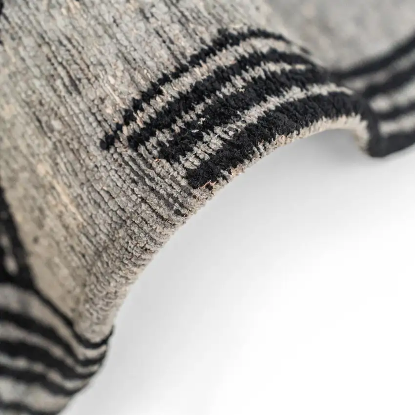 Gray And White Abstract Washable Area Rug With UV Protection Photo 6