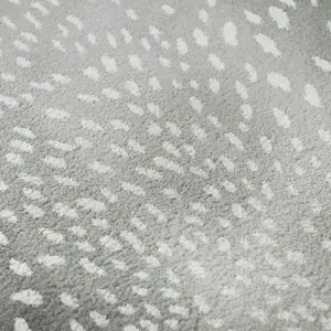 Photo of Gray And White Animal Print Washable Indoor Outdoor Area Rug