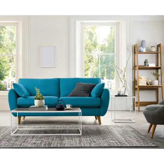 Gray And White Boho Geometric Area Rug Photo 4
