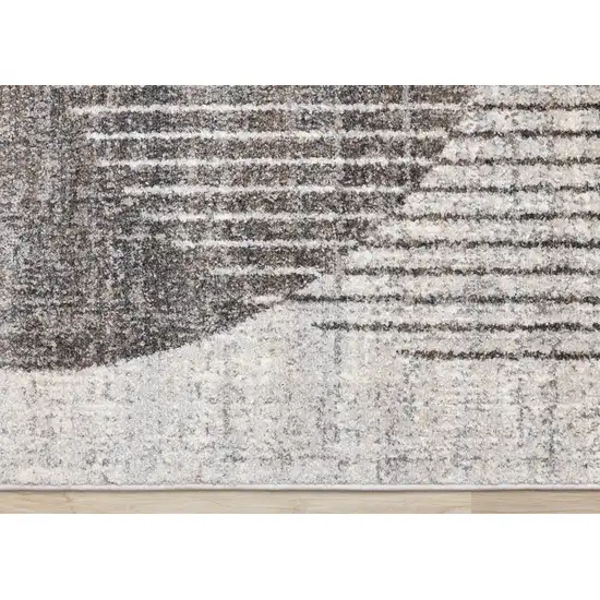 Gray And White Geometric Area Rug Photo 9