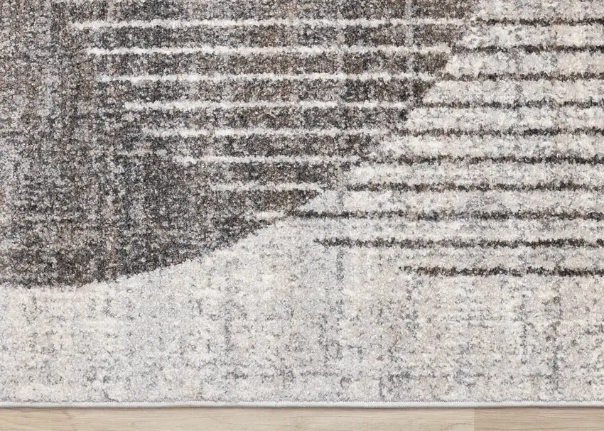 Gray And White Geometric Area Rug Photo 9