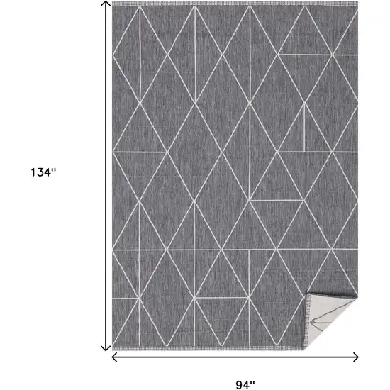 Gray And White Geometric Area Rug Photo 3