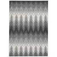 Photo of Gray And White Geometric Area Rug