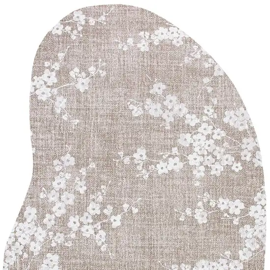 Gray And White Oriental Washable Area Rug With UV Protection Photo 4