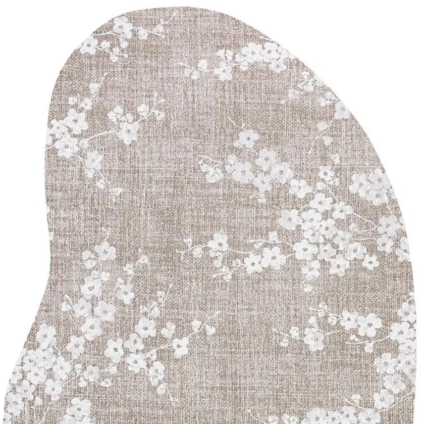 Gray And White Oriental Washable Area Rug With UV Protection Photo 4