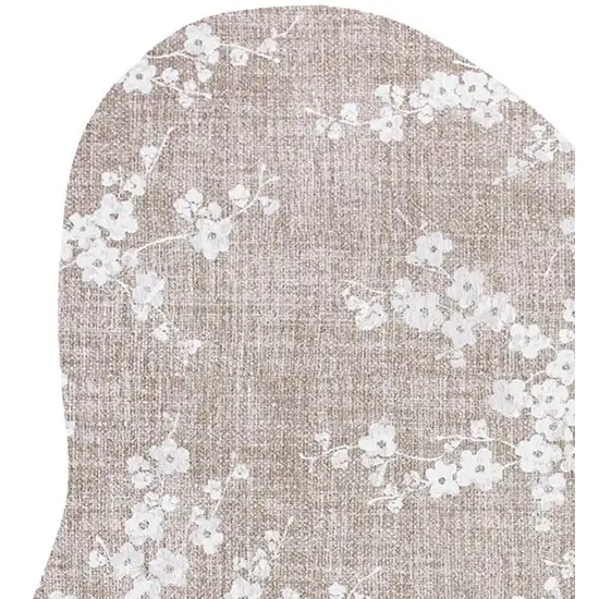 Gray And White Oriental Washable Area Rug With UV Protection Photo 2