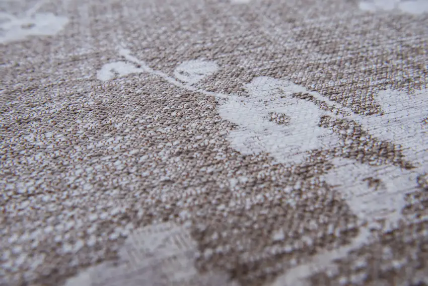 Gray And White Oriental Washable Area Rug Photo 7