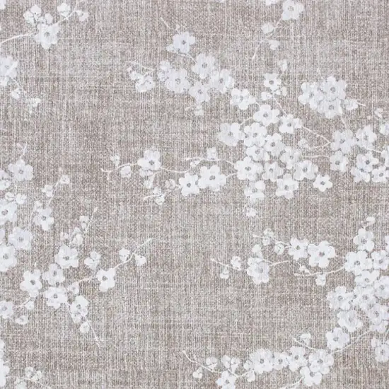 Gray And White Oriental Washable Area Rug Photo 3