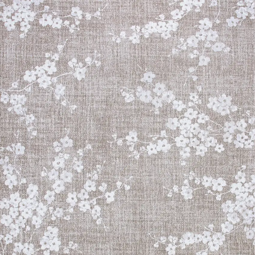 Gray And White Oriental Washable Area Rug Photo 9