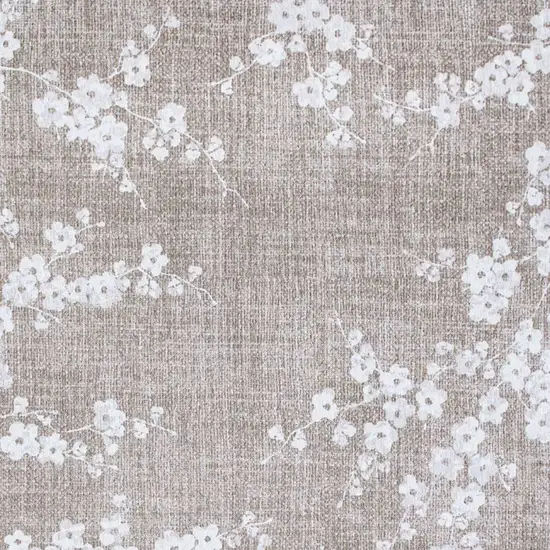 Gray And White Oriental Washable Area Rug Photo 3