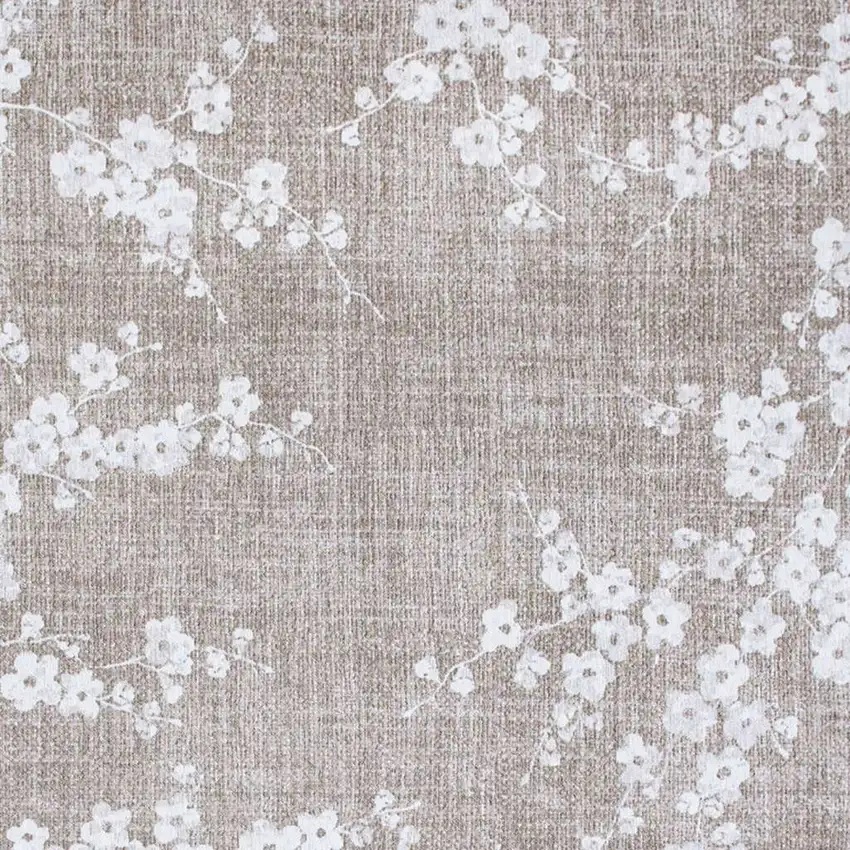 Gray And White Oriental Washable Area Rug Photo 3