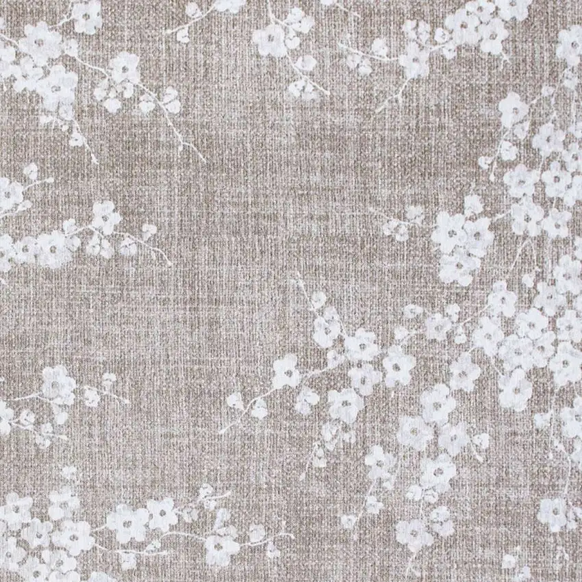 Gray And White Oriental Washable Area Rug Photo 3