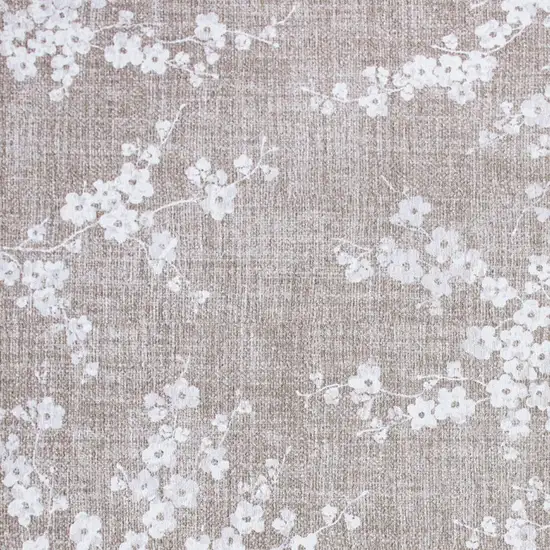 Gray And White Oriental Washable Area Rug Photo 9