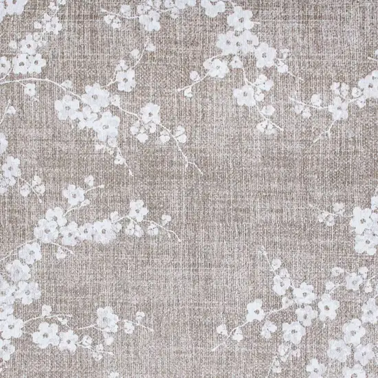 Gray And White Oriental Washable Area Rug Photo 3