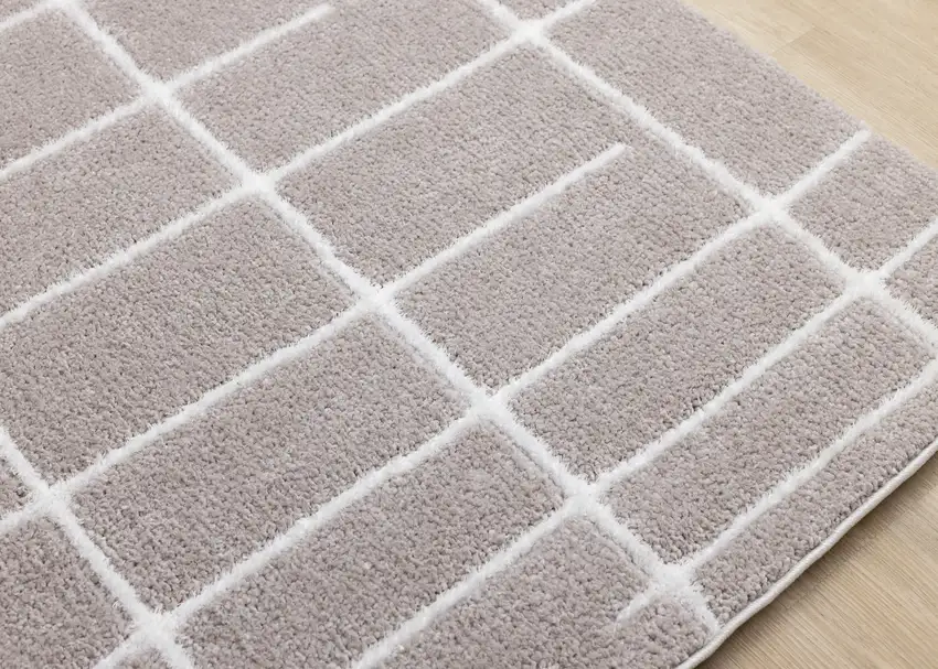 Gray And White Striped Area Rug Photo 8