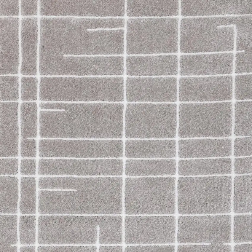 Gray And White Striped Area Rug Photo 5