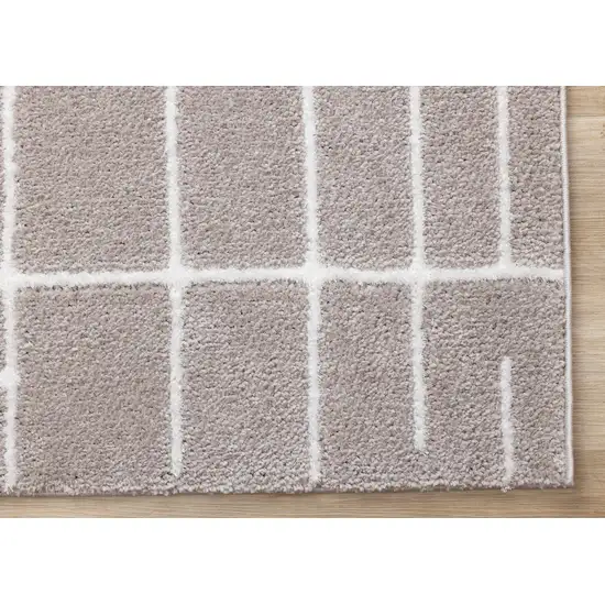 Gray And White Striped Area Rug Photo 9