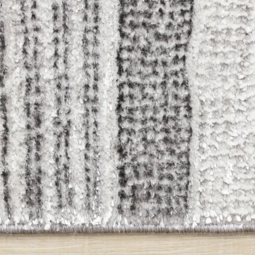 Gray And White Striped Area Rug Photo 7