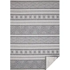 Photo of Gray And White Tribal Area Rug
