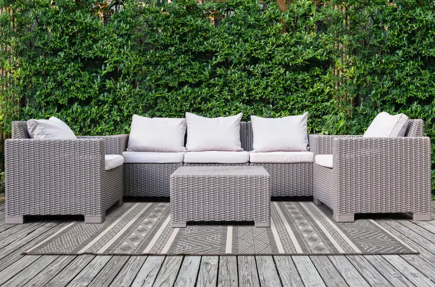 Gray And White Tribal Area Rug Photo 7