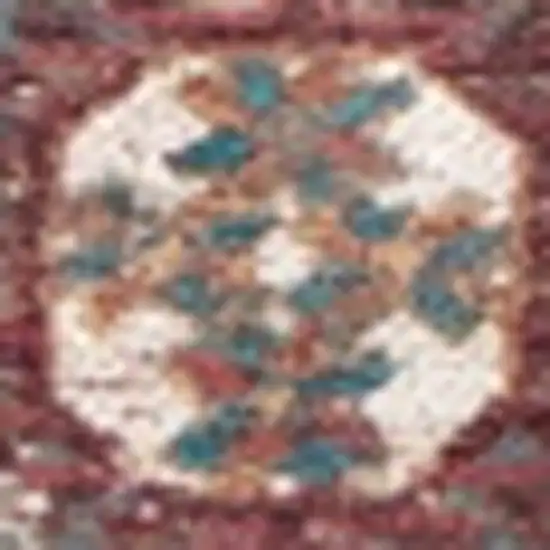 Gray And White Tribal Washable Area Rug With UV Protection Photo 7