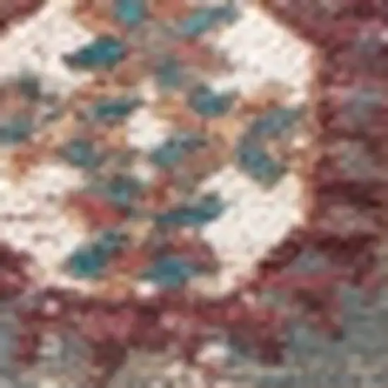 Gray And White Tribal Washable Area Rug With UV Protection Photo 7