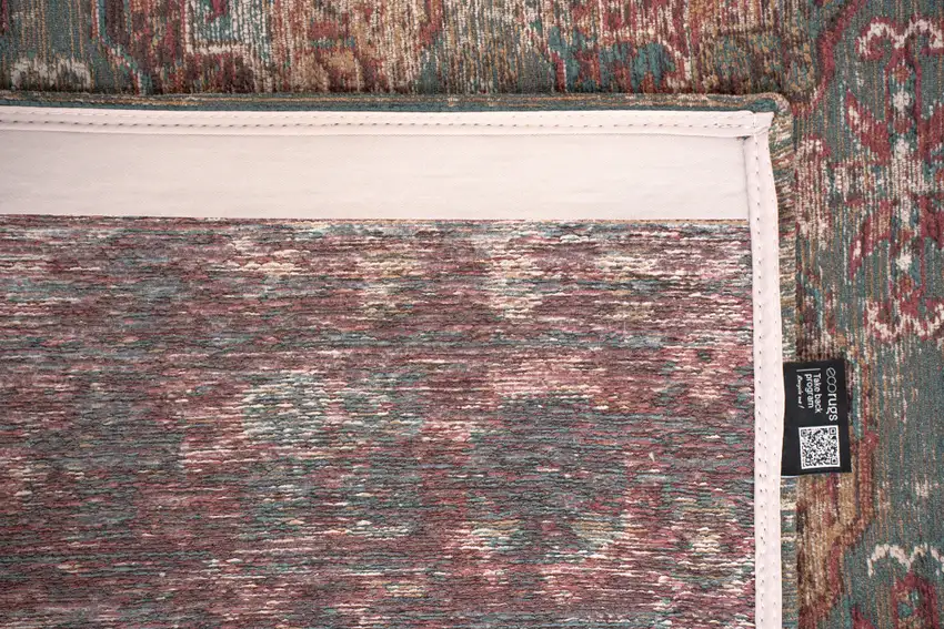 Gray And White Tribal Washable Area Rug With UV Protection Photo 6