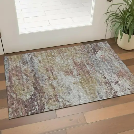 Gray Area Rug With Fringe Photo 2