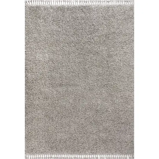 Gray Area Rug With Fringe Photo 8