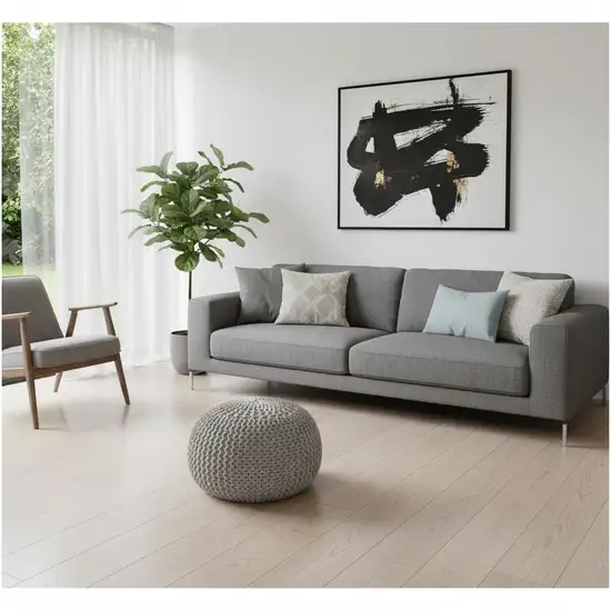 Gray Area Rug With Fringe Photo 2