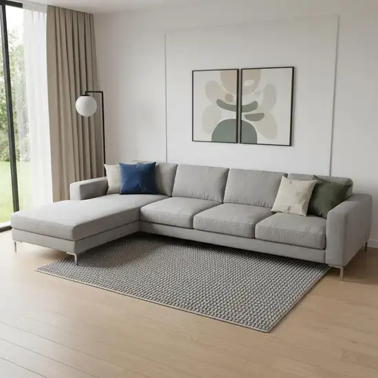 Gray Area Rug With Fringe Photo 2