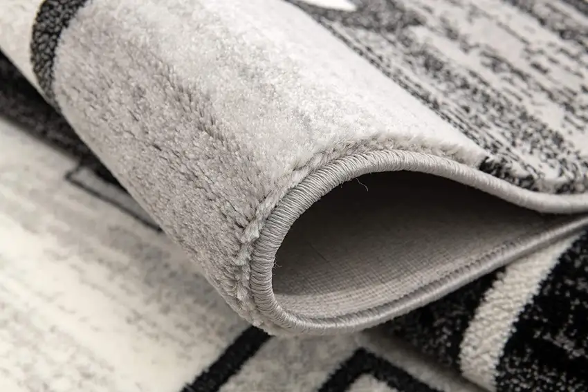 Gray Asymmetric Blocks Area Rug Photo 6