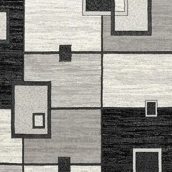 Gray Abstract Power Loom Area Rug Photo 3