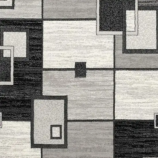 Gray Abstract Power Loom Area Rug Photo 3