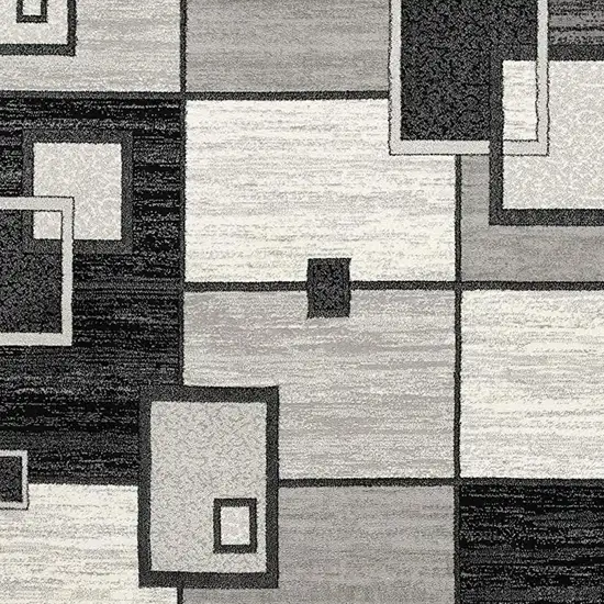 Gray Abstract Dhurrie Area Rug Photo 4