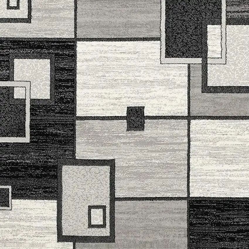 Gray Abstract Dhurrie Area Rug Photo 4