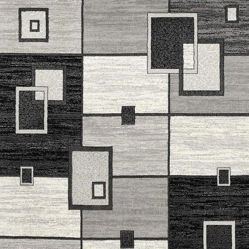 Gray Abstract Dhurrie Area Rug Photo 5