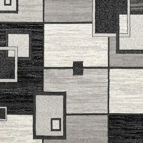 20' Gray Abstract Dhurrie Runner Rug Photo 3