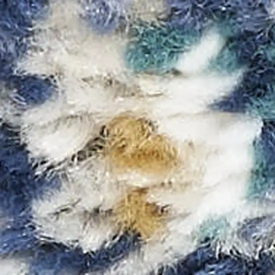 Gray Beige And Blue Floral Medallion Area Rug Photo 3