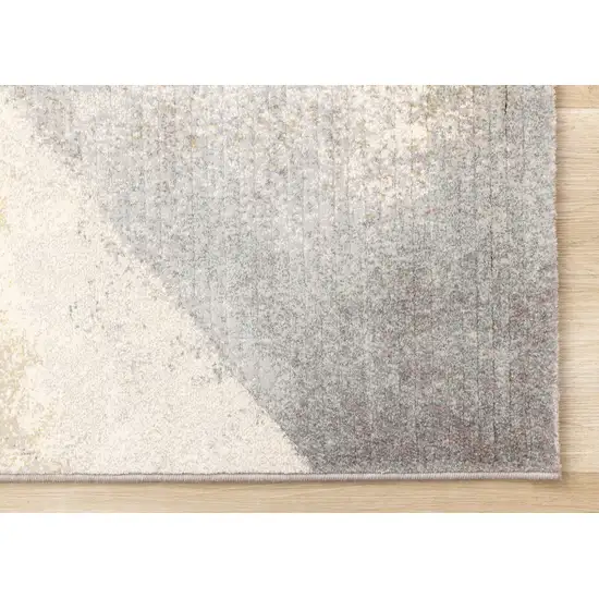 Gray Beige And Brown Abstract Area Rug Photo 7