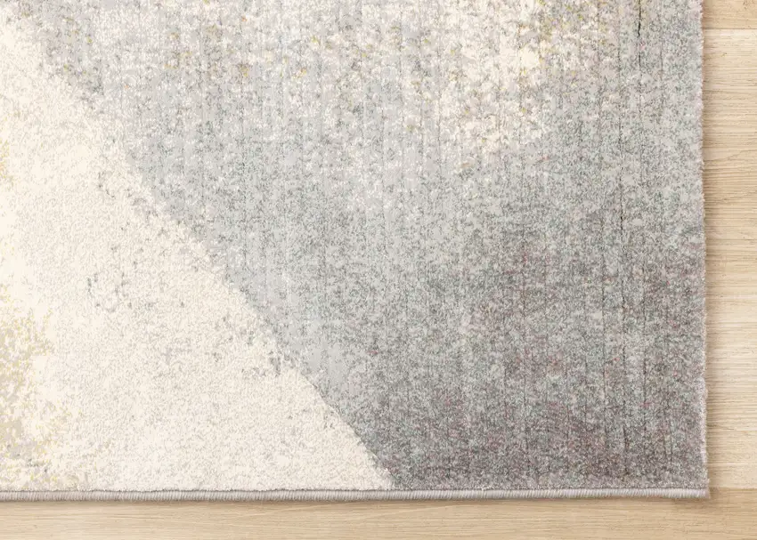 Gray Beige And Brown Abstract Area Rug Photo 7