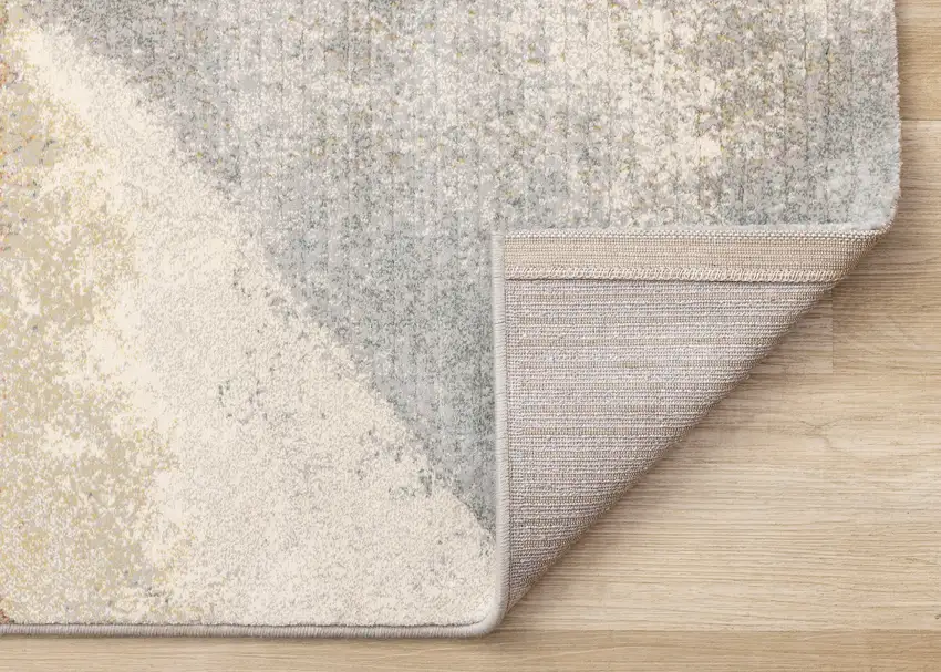 Gray Beige And Brown Abstract Area Rug Photo 8