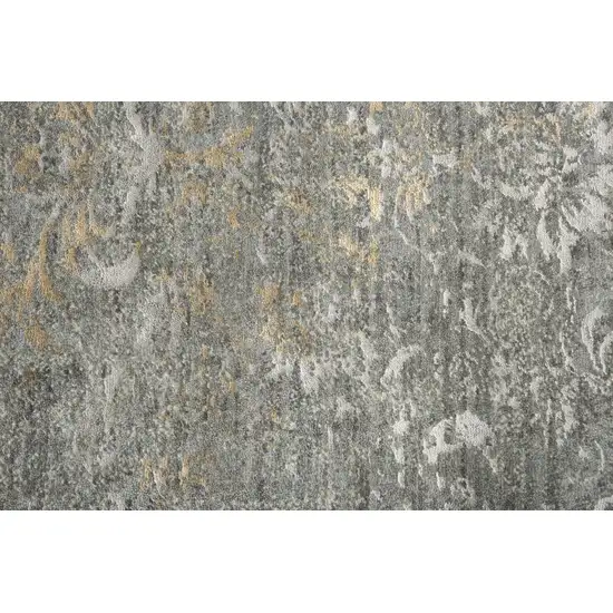 Gray Beige And Ivory New Zealand Lambs Wool Oriental Hand Carved Handmade Area Rug Photo 4