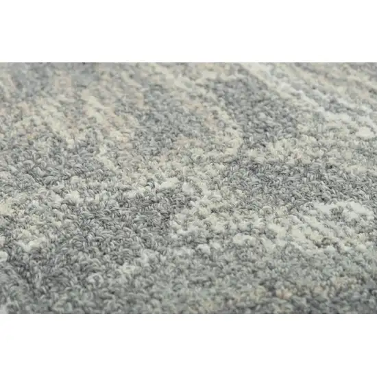 Gray Beige And Ivory Wool Abstract Hand Tufted Area Rug Photo 3
