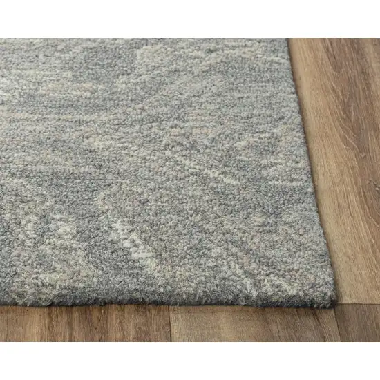 Gray Beige And Ivory Wool Abstract Hand Tufted Area Rug Photo 2