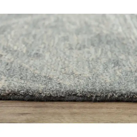 Gray Beige And Ivory Wool Abstract Hand Tufted Area Rug Photo 5