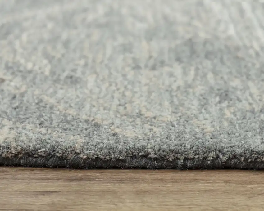 Gray Beige And Ivory Wool Abstract Hand Tufted Area Rug Photo 5