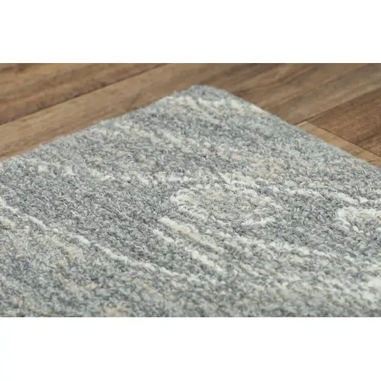 Gray Beige And Ivory Wool Abstract Hand Tufted Area Rug Photo 4